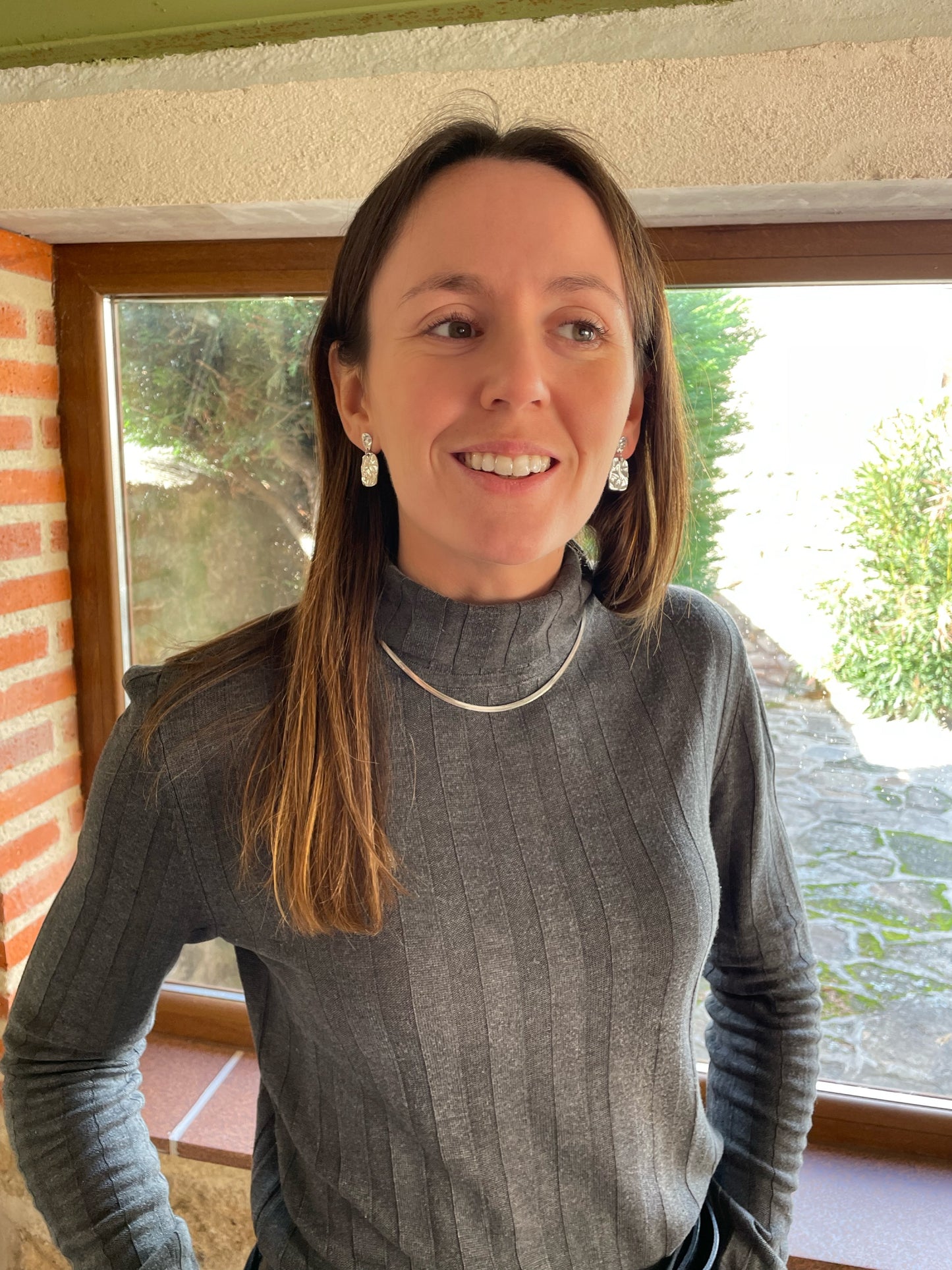 Collar plano plata
