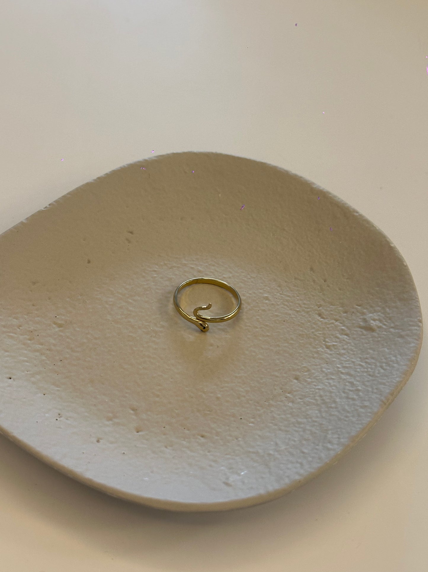 anillo serpiente acero inoxidable oro