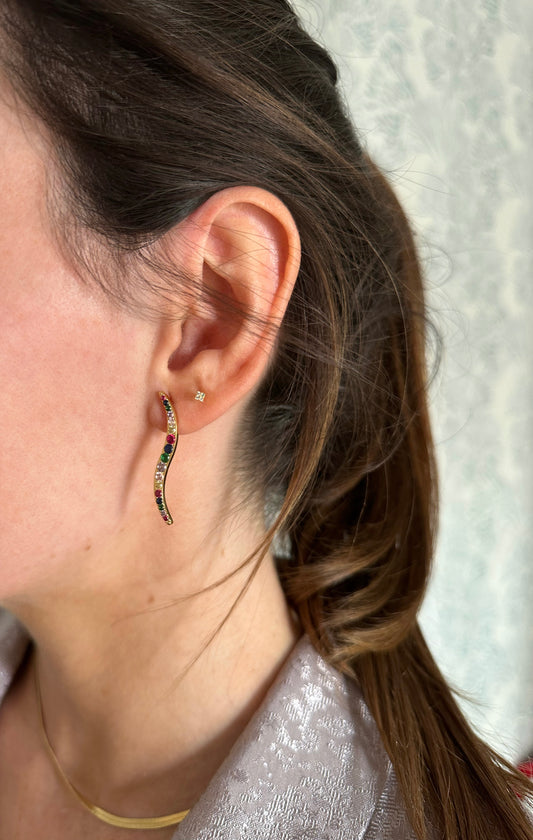 Pendientes ALBA circonitas colores