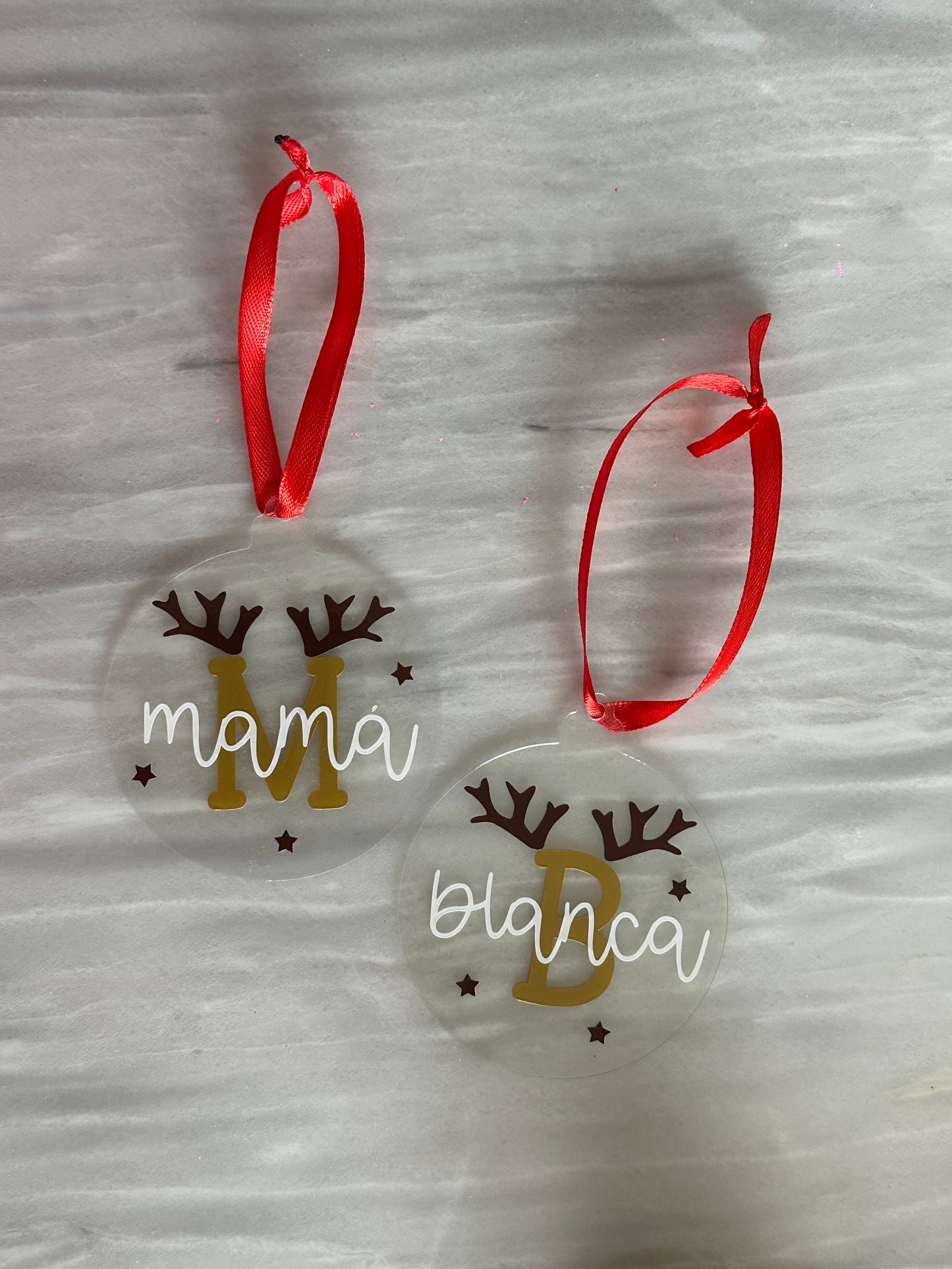 Adornos de metacrilato Navidad personalizados