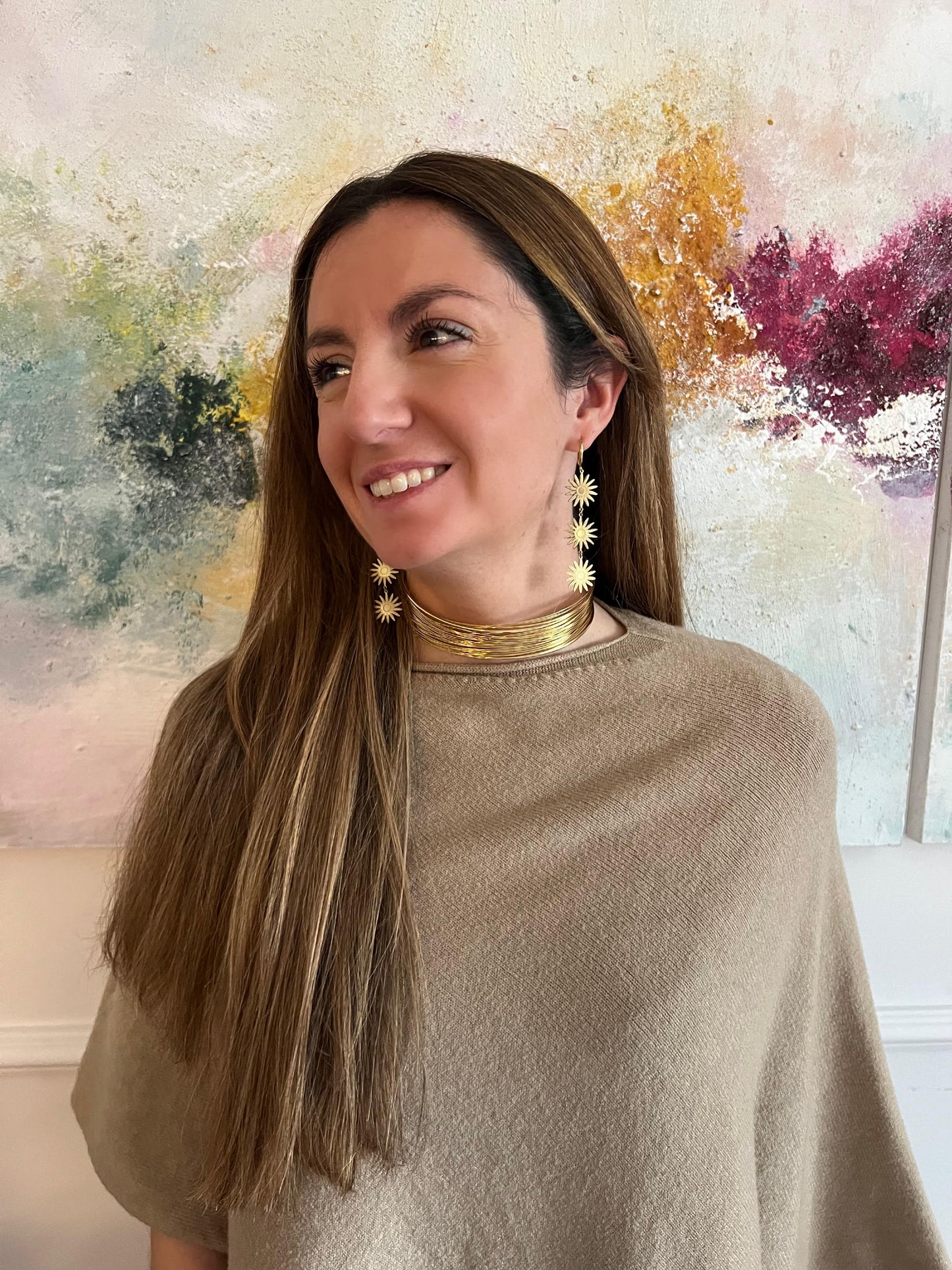 Choker ajustable de acero inoxidable en color oro