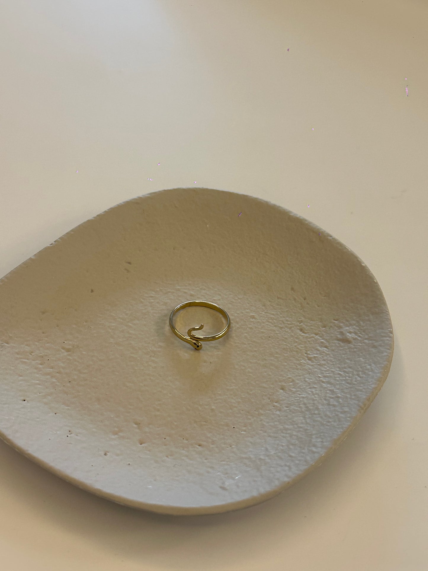 anillo serpiente acero inoxidable oro