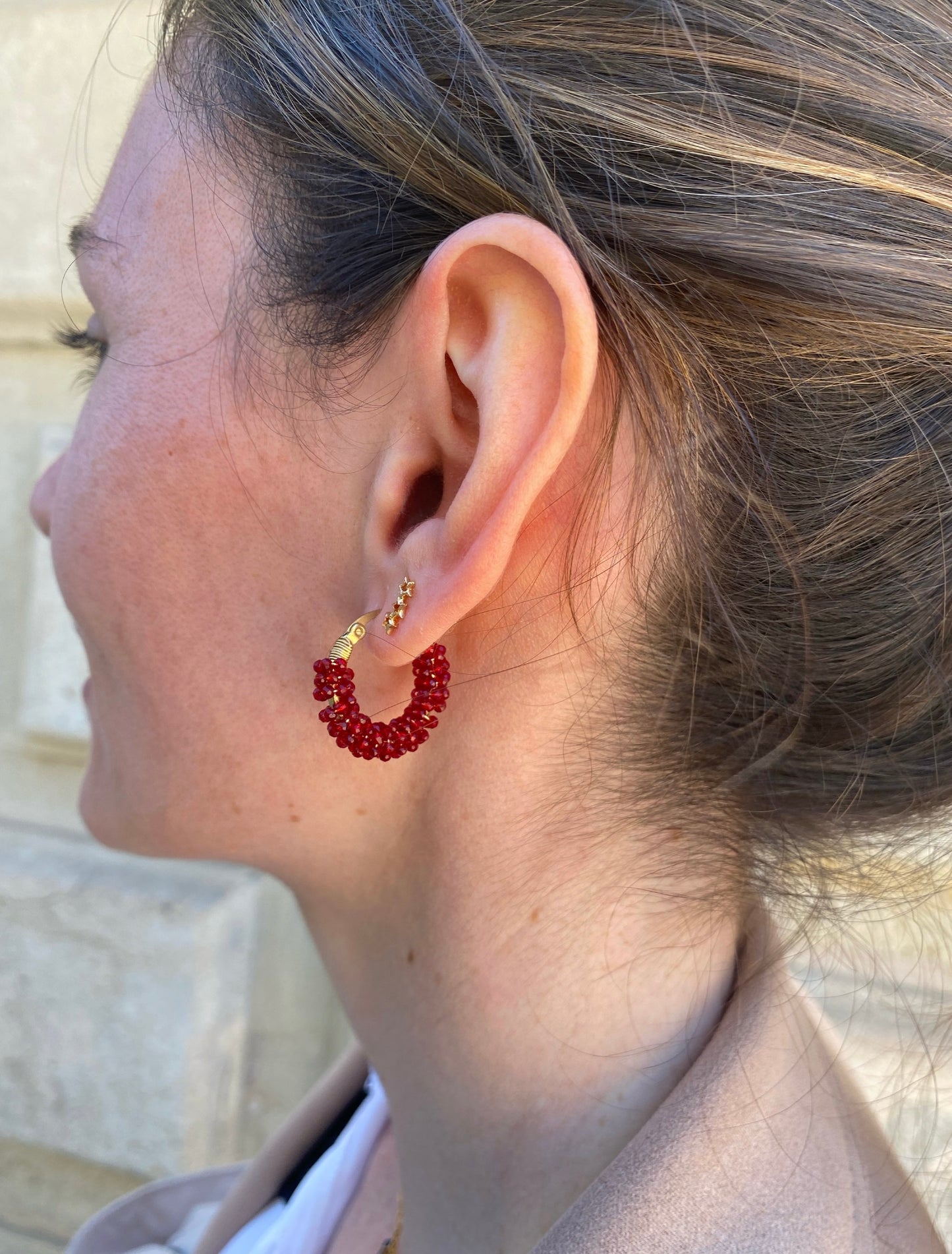 Pendientes MARGOT rojo