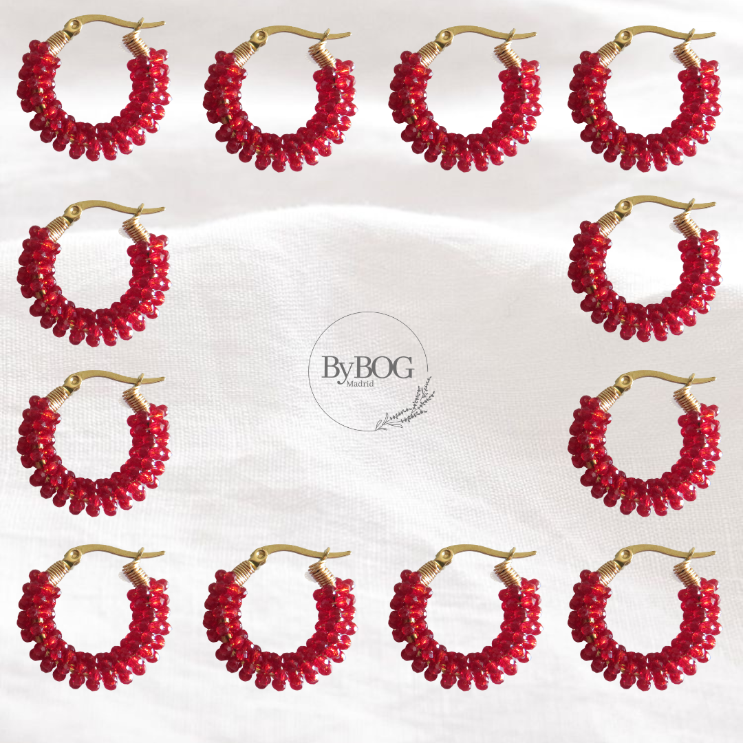 Pendientes MARGOT rojo